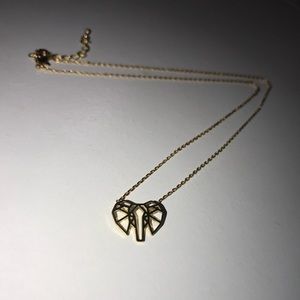Gold elephant necklace